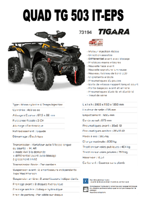 Transport - Quads SSV - Quad TG503 IT-EPS